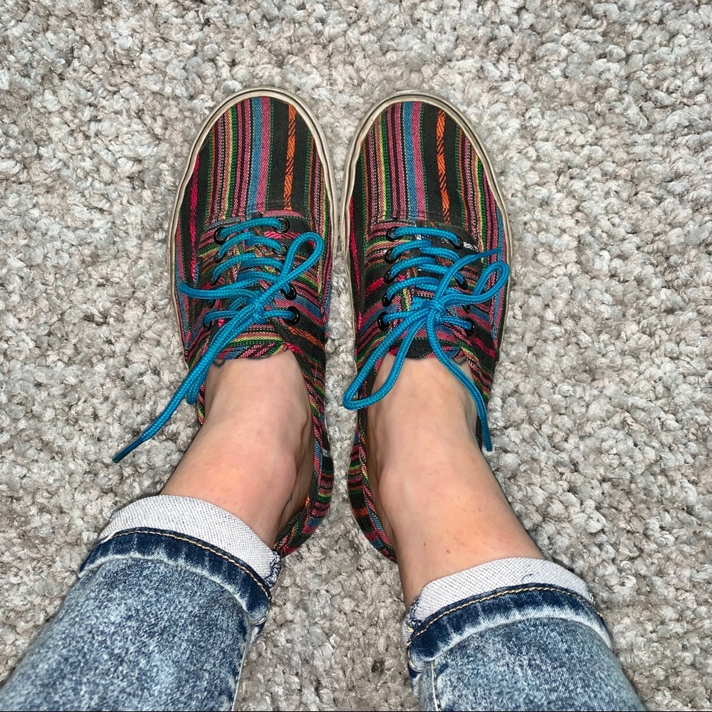 Aztec Fabric Stick Colorful Vans